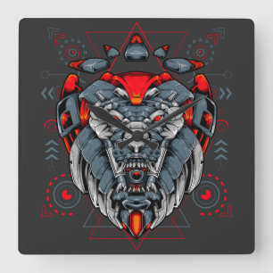Reloj Cuadrado Cyborg Square Wall Clock