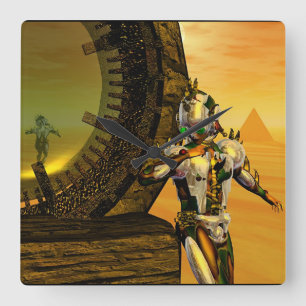 Reloj Cuadrado CYBORG TITAN,DESERT HYPERION Ciencia Ficción Scifi