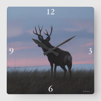 Reloj Cuadrado D3 Mule Deer Buck Sunrise Buck