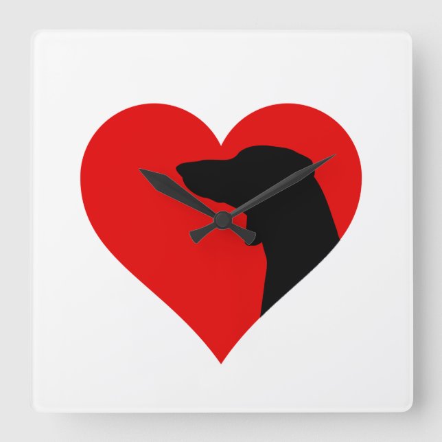 Reloj Cuadrado Dachshund (Anverso)