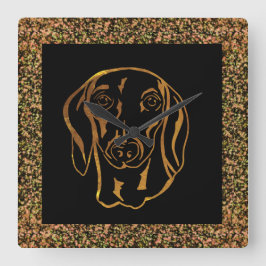 RELOJ CUADRADO DACHSHUND 