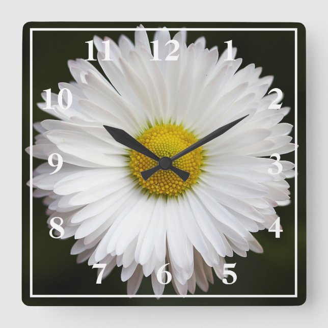 Reloj Cuadrado Daisy (Anverso)
