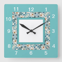 Reloj Cuadrado Daisy Flowered
