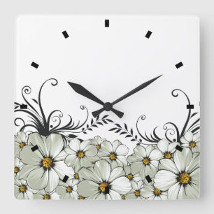 Reloj Cuadrado Daisy Morning