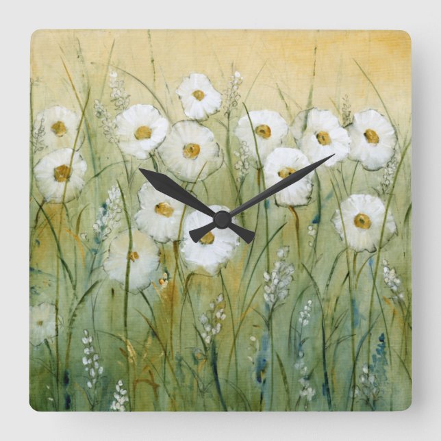 Reloj Cuadrado Daisy Spring I (Anverso)