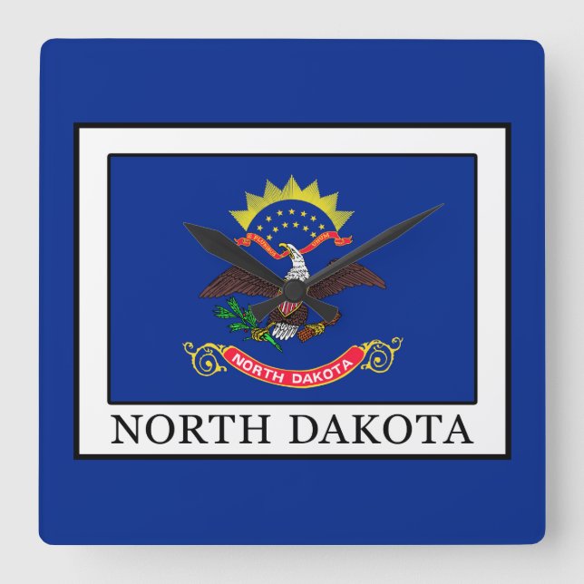 Reloj Cuadrado Dakota del Norte (Anverso)