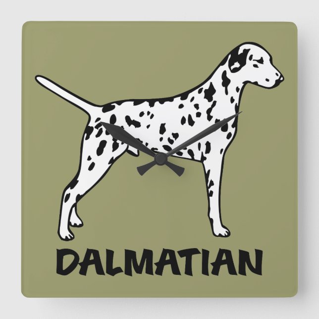 Reloj Cuadrado Dalmatian (Anverso)