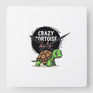 Reloj Cuadrado Dama Tortuga Loca Tortugas Mamá Mujeres Tortuga (2