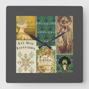 Reloj Cuadrado Damas Art Nouveau