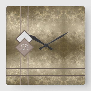 Reloj Cuadrado Damasco de oro