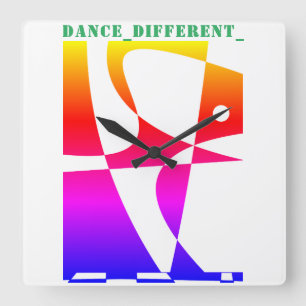 Reloj Cuadrado DANCE_DIFFERENT_ Rainbow