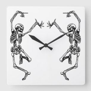 Reloj Cuadrado Dancing Skeletons v2