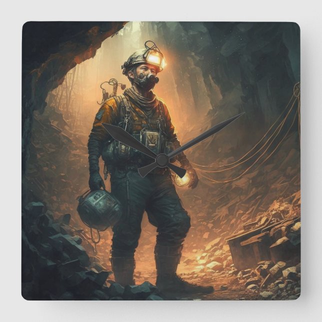 Reloj Cuadrado Dangerous Mines (Anverso)