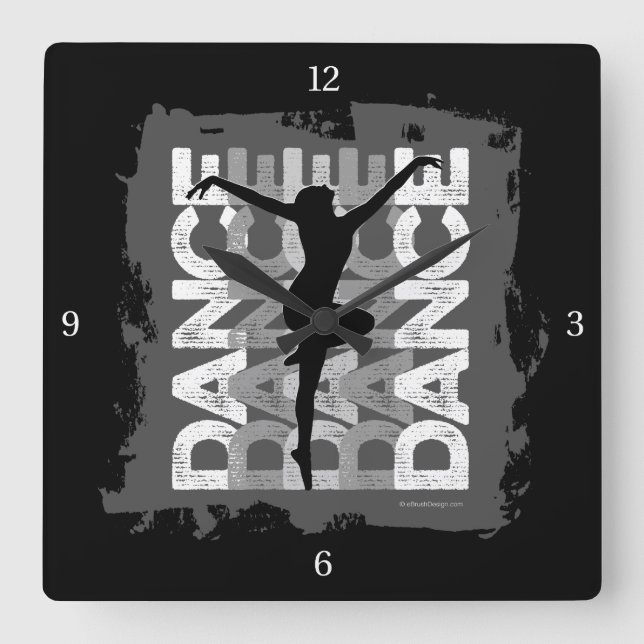 Reloj Cuadrado Danse et Lettres (Dance) (Anverso)