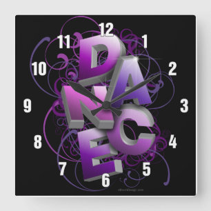 Reloj Cuadrado danza 3D (verano)