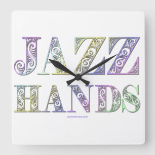 Reloj Cuadrado Danza musical de SlipperyJoe's Jazz Hands Broadway