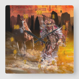 Reloj Cuadrado Danzante nativo americano ROLLING THUNDER