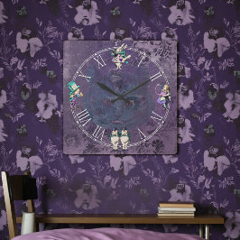 Reloj Cuadrado Dark Alice Deep Purple Wonderland