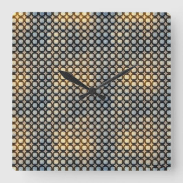 Reloj Cuadrado Dark Geometric Grid Abstract Pattern Design 1300