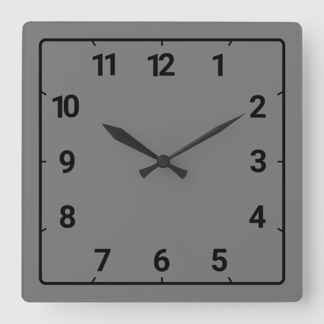Reloj Cuadrado Dark grey (Anverso)