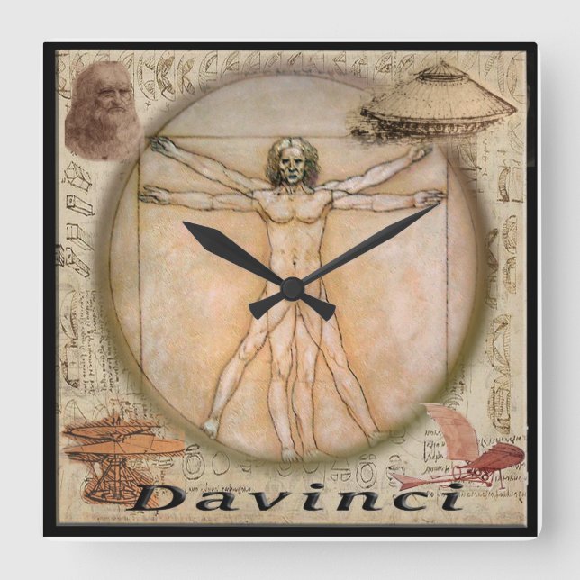 Reloj Cuadrado Davinci (Anverso)