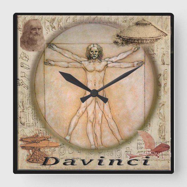 Reloj Cuadrado Davinci (Anverso)