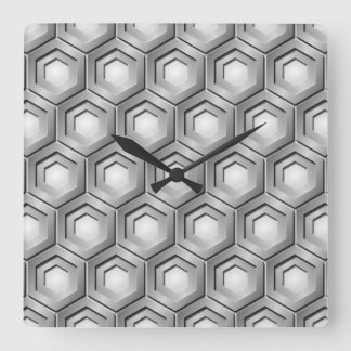 Reloj cuadrado de acero inoxidable con cubierta he