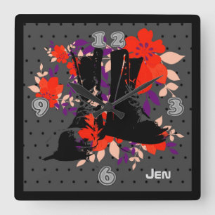 Reloj Cuadrado de balancines de punk personalizados