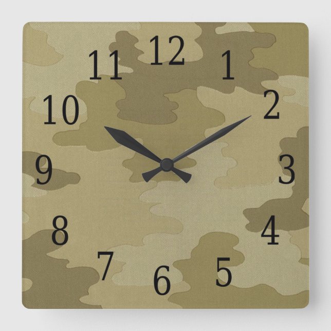 Reloj cuadrado de camuflaje ligero (Anverso)