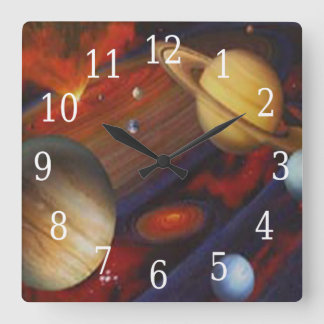 Reloj cuadrado de espacio