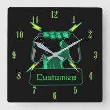 Reloj cuadrado de juego de poder personalizado