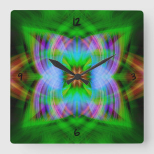 Reloj cuadrado de pared cargado