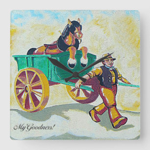 Reloj cuadrado de pared de Guinness