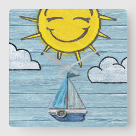 Reloj cuadrado de pared personalizado Diseño de pl