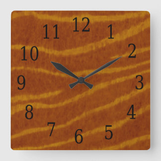 Reloj cuadrado de tigres