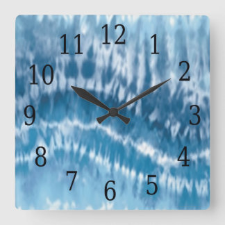 Reloj cuadrado de tinte azul