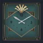Reloj Cuadrado Deco elegante de estilo Art Deco<br><div class="desc">Gran diseño Art Decó de relojes. Te encantará como a otros. Sea libre de usar este diseño para otro producto o de personalizar y agregar su texto. Sígueme por más. Gracias. Que tengas un buen día.</div>