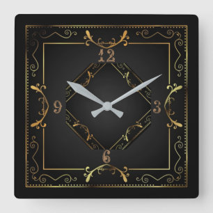 Reloj Cuadrado Decoración Art Deco muy elegante