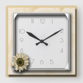 Reloj Cuadrado Decoración artística de flores