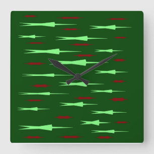 RELOJ CUADRADO DECORACIÓN DE CONEXIÓN DE LA PARED DE DISEÑO VERDE