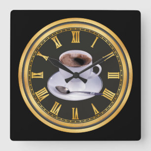 Reloj Cuadrado Decoración de oficina en casa de la cafetería Hot