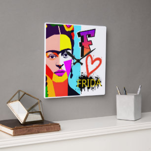 Reloj Cuadrado Decoración del Muro FRIDA