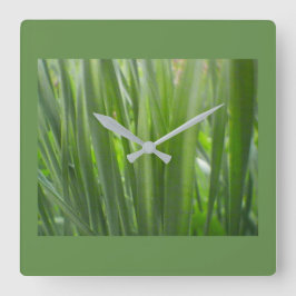Reloj Cuadrado Decoración Eco Verde