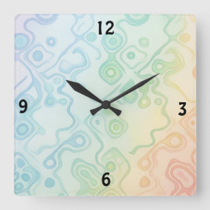 Reloj Cuadrado Decoración moderna de habitaciones estéticas, grad