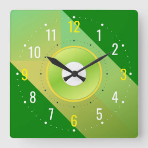 Reloj Cuadrado Decoración Única y Tradicional - Verde Moderno