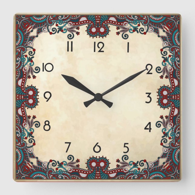 Reloj Cuadrado Decorativo (Anverso)