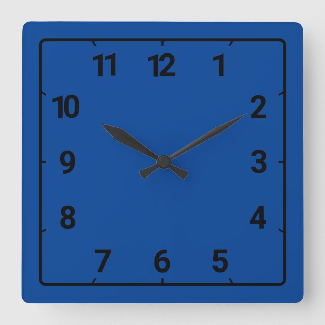 Reloj Cuadrado Deep blue (Anverso)