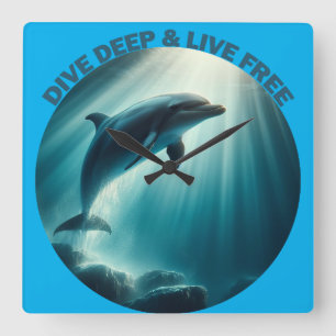 Reloj Cuadrado Deep Live Free Dolphin
