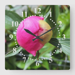 Reloj Cuadrado deep pink bud