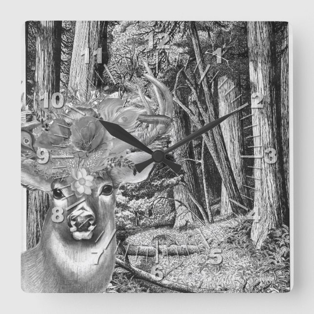 Reloj Cuadrado Deer (Anverso)